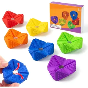 Sensory Flip Cube with 6 Textured Sides - Quiet Fidget Toy for Focus & Calm. Ideal for Kids, Teens & Adults with Anxiety, ADHD, or for Stress Relief in Classroom, Office, or Home