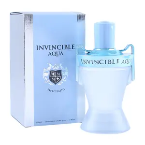MCH Invincible Aqua Eau De Toilette Natural Spray Cologne for Men 100ml/3.4fl.oz. Bold Woody Aquatic Scent with Citrus & Marine Notes
