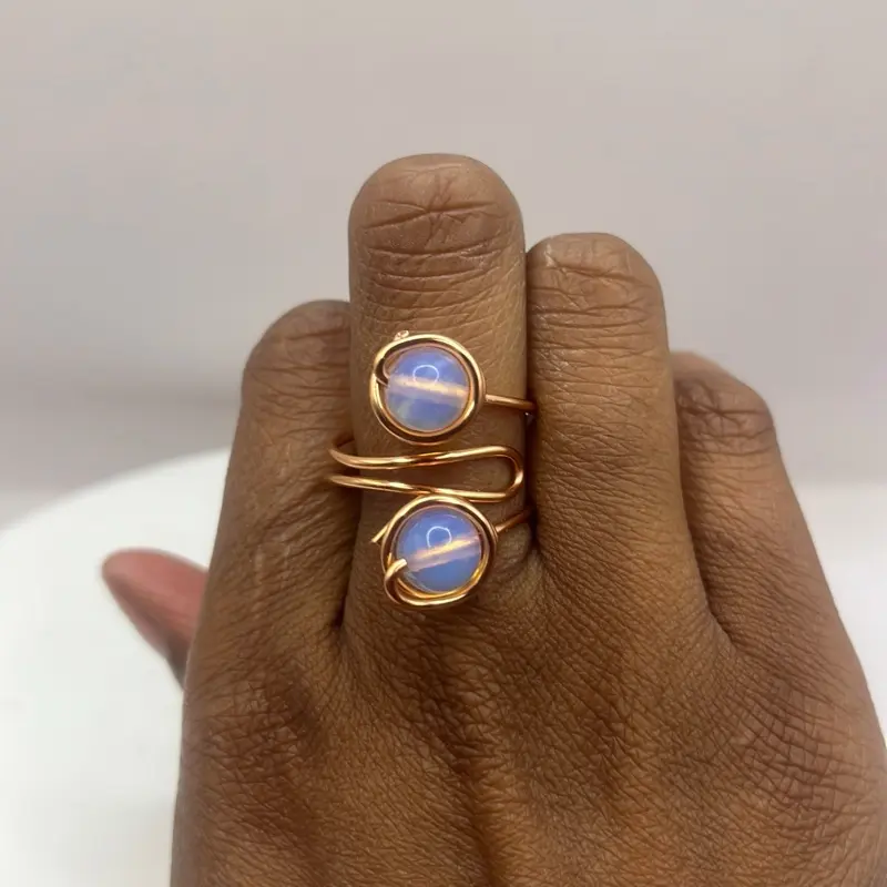 Opalite adjustable ring