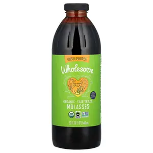 Wholesome Sweeteners Organic Molasses, Unsulphured, 32 fl oz (946 ml)