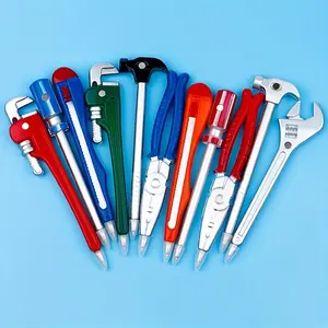 11-Piece Hardware Tool Design Ballpoint Pens, Creative Stationery Gift Writing Pens, Cartoon Wrench Pliers Screwdriver Hammer Pens, Ballpoint Pen Set, Set With Pen, Office Stationery
