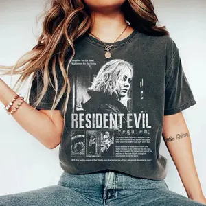 Resident Evil 9 requiem Comfort Colors Shirt, grace ashcroft, Leon S. Kennedy, Horror game