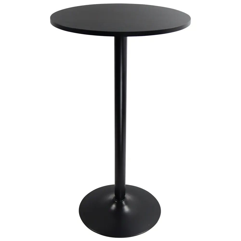 KKTONER Outdoor Round Bar Table - 23.6'' Top PDF & Steel Waterproof Table, 41.7'' Height Easy to Assemble for Cocktail Club, Pub Dining Bistro (Black)