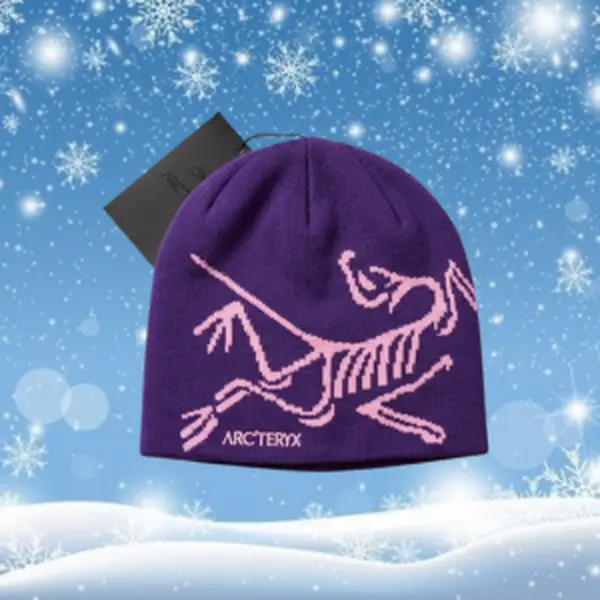 ARC'TERYX Skeleton Graphic Knit Beanie – Unisex Warm Winter Skull Cap, Soft Stretch Outdoor Ski Hat, Gorpcore Streetwear Style