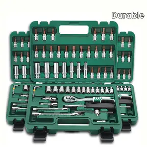 53 piece 53/46-Piece Ratchet Socket Wrench Set: Automotive Repair Tool Kit with Multifunctional Socket Wrench for Car, Truck, and Motorcycle