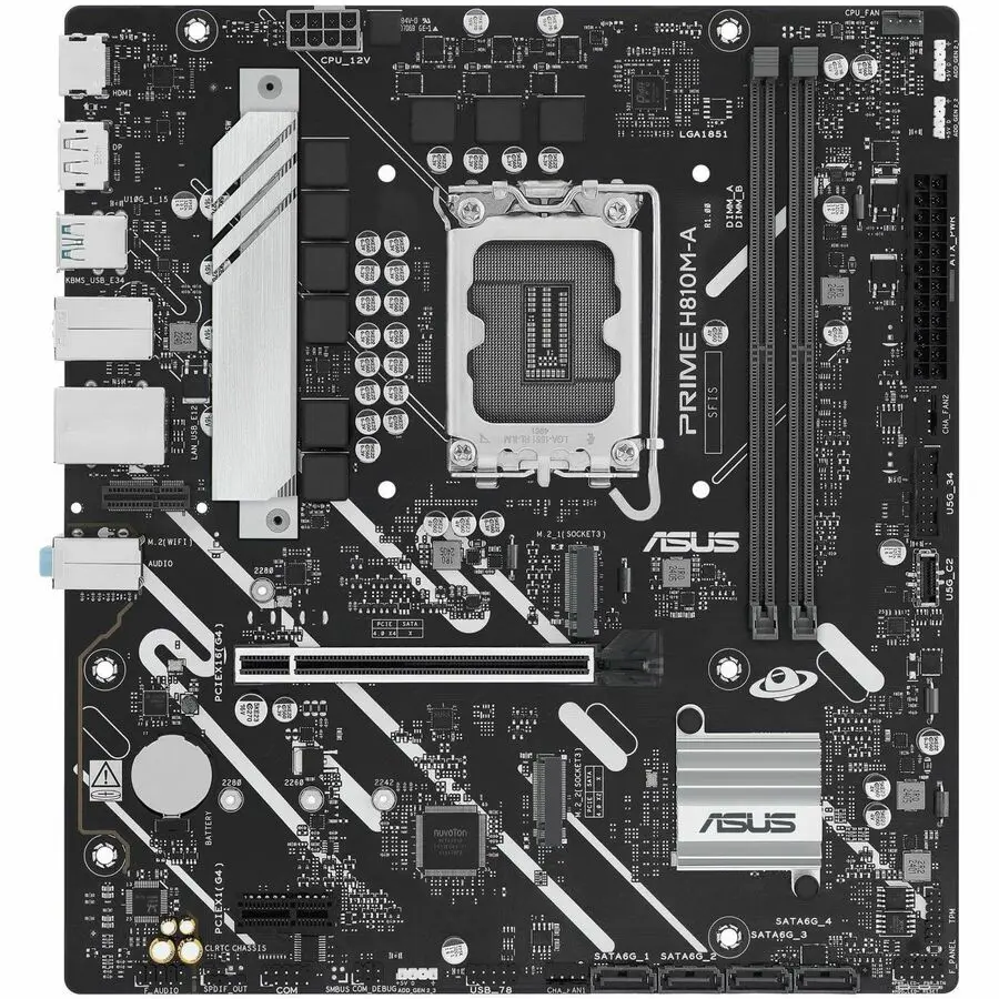 Asus Prime H810M-A-CSM LGA-1851 DDR5 mATX Desktop Motherboard PRIMEH810MACSM