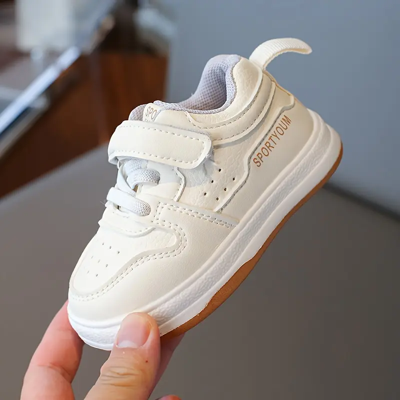 Casual Solid Color Flat Sneakers for Toddler Boys & Girls, Breathable First Walkers with Non-Slip Soft Soles
