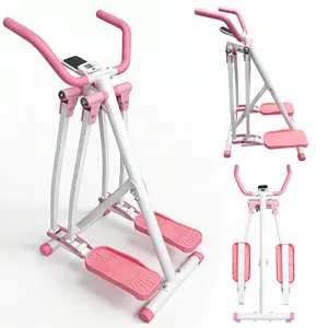 Air Walk Elliptical Machine - Foldable Cardio Cross Trainer Glider for Full-Body Low-Impact Exercise with LCD Display Ideal for Home Gym