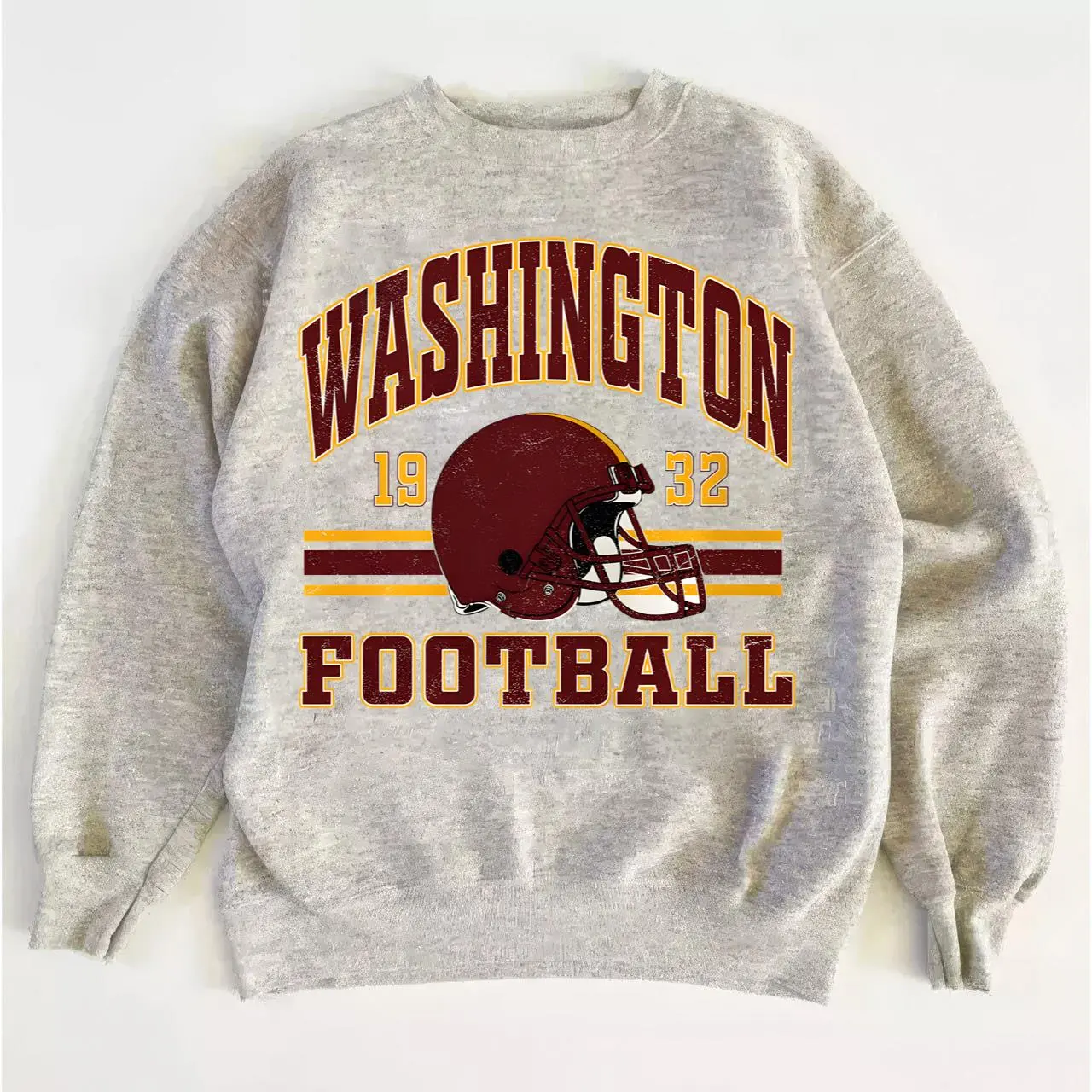 Commanders Retro Football Sweatshirt, Vintage Crewneck Game Day Fan Apparel