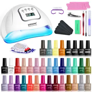 JODSONE 32 Colors Gel Nail Polish Kit with UV Light | Soak Off Glitter/Matte Base & Top Coat | Perfect for Salon & Home Use
