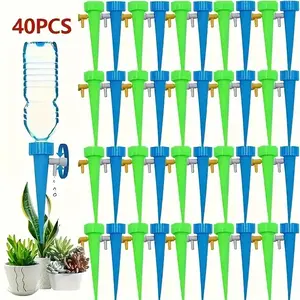 40 Pcs Adjustable Automatic Drip Irrigation System for Indoor & Outdoor Gardening, Includes Valves for Customized Watering, Easy to Install & Use