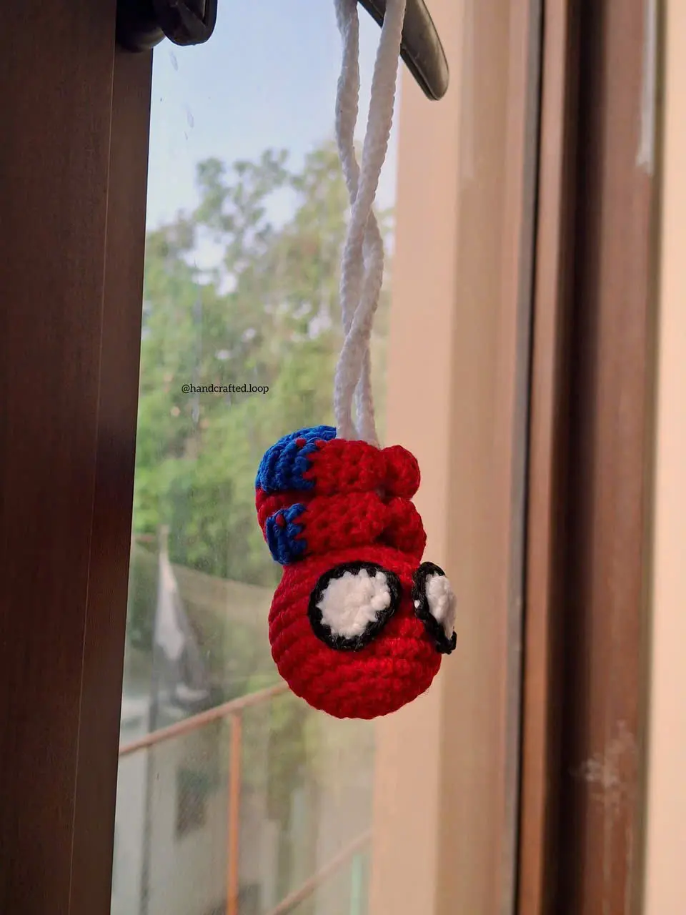 Crochet Spider Car Hanging Plush, Rearview Mirror Hanger Ornament, Handmade Amigurumi Car Charm for Car Decor, Bags & Gifts
