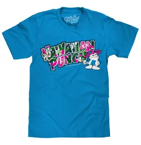 Hawaiian Punch Floral Print T-Shirt - Blue