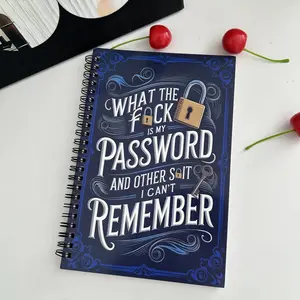 Niche, quirky, funny cover journal notebook; large-capacity privacy information organizer; portable spiral-bound planner/memo pad supplies study bible book savings money lanyard glitter creamy keyboards adhd office accessories hardcover