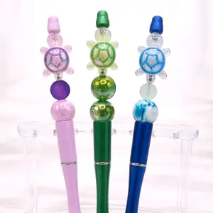 TURTLE Beaded Pens – INK REFILL INCLUDED Smooth Writing