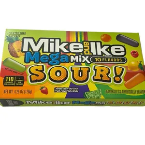 Mike and Ike Mega Mix Sour Candy - 4.25 oz  Chewy Snack Fruity Sweet bonbon exotic outdoorfun