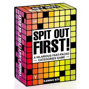 Party Games Categories Card Games - Fast-Paced & Hilarious Card Game SPIT OUT FIRST for Ages 14 & Up, 2 to 7 Players or Teams - 107 Word Flash Cards, Card Set, Perfect for Family Game Night & Party Favors Family Fun Game