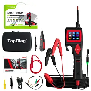 TopDiang P200 Smart Hook Power Circuit Probe Kit - Automotive Circuit Tester with 2025 Online Updates 9-30V Voltage Range Multimeter Relay Tester Fuel Injector Tester Activation Kit Oscilloscope Mode garage