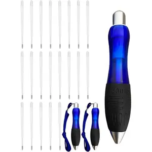 Pack of 24 Large Fat Pens Kit, Icludes 3 Pens + 12Black Refills + 9 Blue Refills Suitable for People with Tremors, Arthritis, And Hand Pain, The Best Gift for Family And Friends