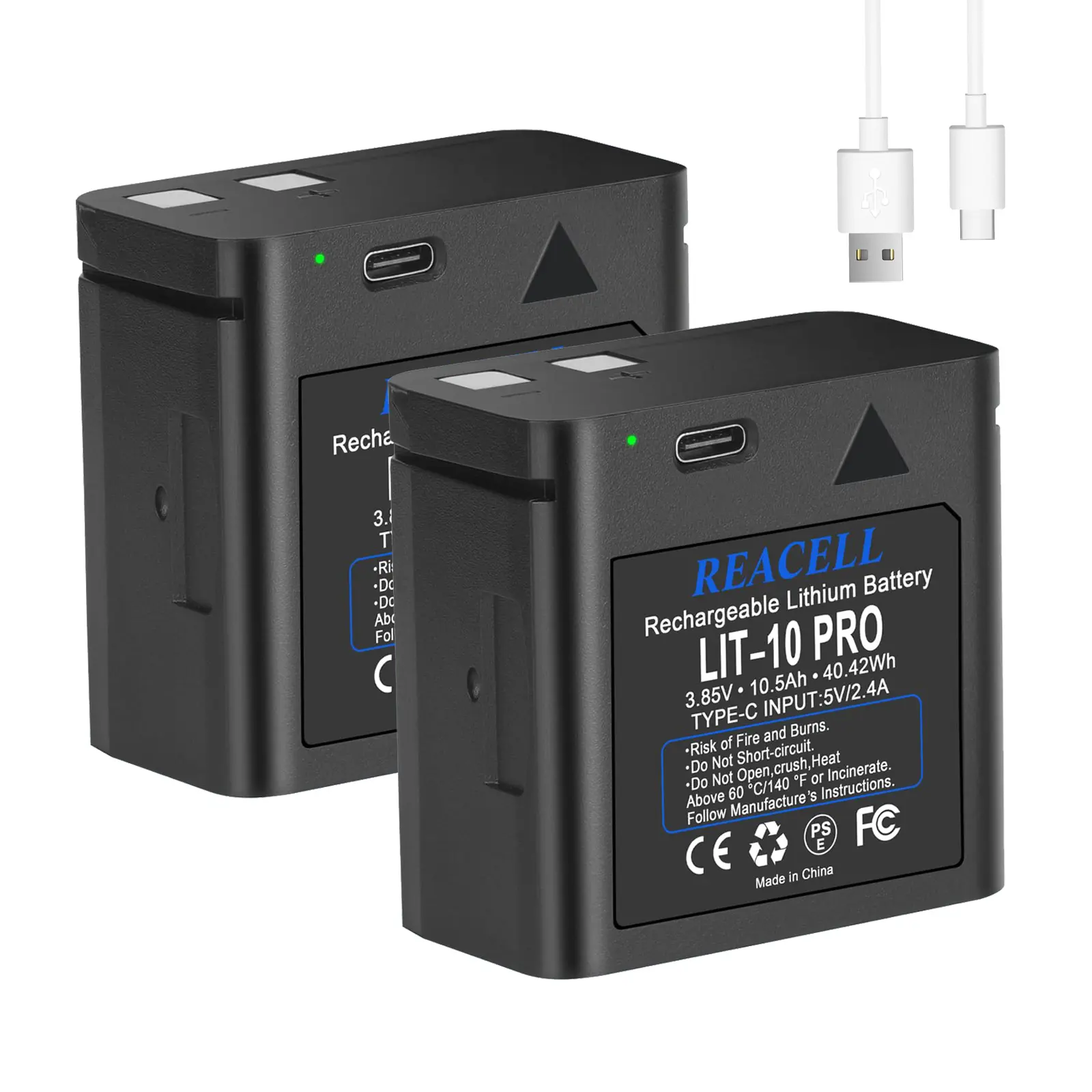 LIT-10 Battery for Spypoint Cellular Trail Camera, 10500mAh  Rechargeable Lithium Battery Pack Compatible for Spypoint Link-Micro, Cell-Link, LM2, Link-Micro-S-LTE Cellular Hunting Cameras