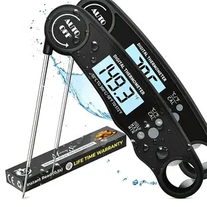 2-Pack BBQ Thermometer with Bottle Opener, Waterproof for Cooking Grilling Baking, Instant Read Food Thermometer