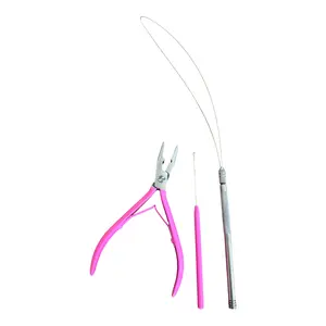 MIRACLE Hair Extension Tool Kit with Pliers & Wire Loop Tool for Micro Link Beads, Nano Ring Extensions, Fusion Hair Extensions, Salon Hair Installation & Removal Tools