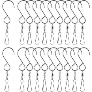 20 Pack Wind Spinner Swivel Hooks Clips for  Wind Spinners Chimes  Twisters Garden Bells Party