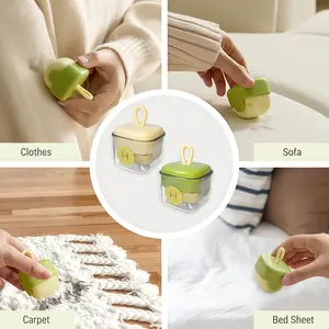 2Pcs Reusable Lint Roller,Portable Mini Travel Lint Roller,Washable Sticky Roller,Mini Pet Hair Removal Tool,Easy Removing Hair on Clothes Sofa Bed Carseat