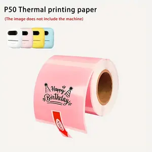 2 Inch Round Thermal Sticker Labels(50mm)- 150 Sheets/Roll, Self-Adhesive Direct Thermal Paper For P50/M110/M220/D100/D200/X4 Printers, Circle Stickers For Reatil Thank You Tags, Food Jars & Gift Packaging