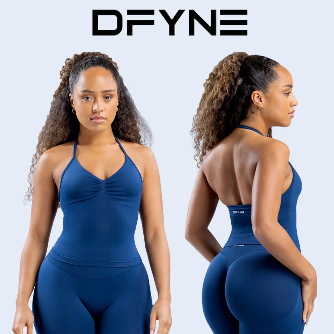 Women's Strength Training Vests, Impact Sleeveless Longline Halter Top, Backless Activewear with Built-in Bra & Twill Contouring Waist, Sleeveless Gymclothing, Sleeveless Sports Wear, Gym Clothes Workout