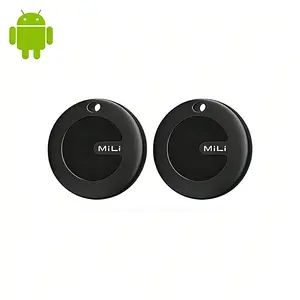 MiLi MiTag 2 Pack Bluetooth Tracker FOR Android ONLY– Car /Key / Pet/ Wallet/ Luggage Locator, IP65 Waterproof, Privacy Protection, Precise Positioning with Google Find Hub App