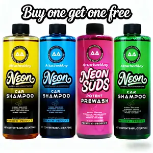 AttachedAny High Foam pH Neutral Car Wash Liquid for Foam Cannon Foam Car Wash High Gloss Car Wash with Wax for Car Truck Motorcycle Car Wash Soap Car Cleaning Supplies