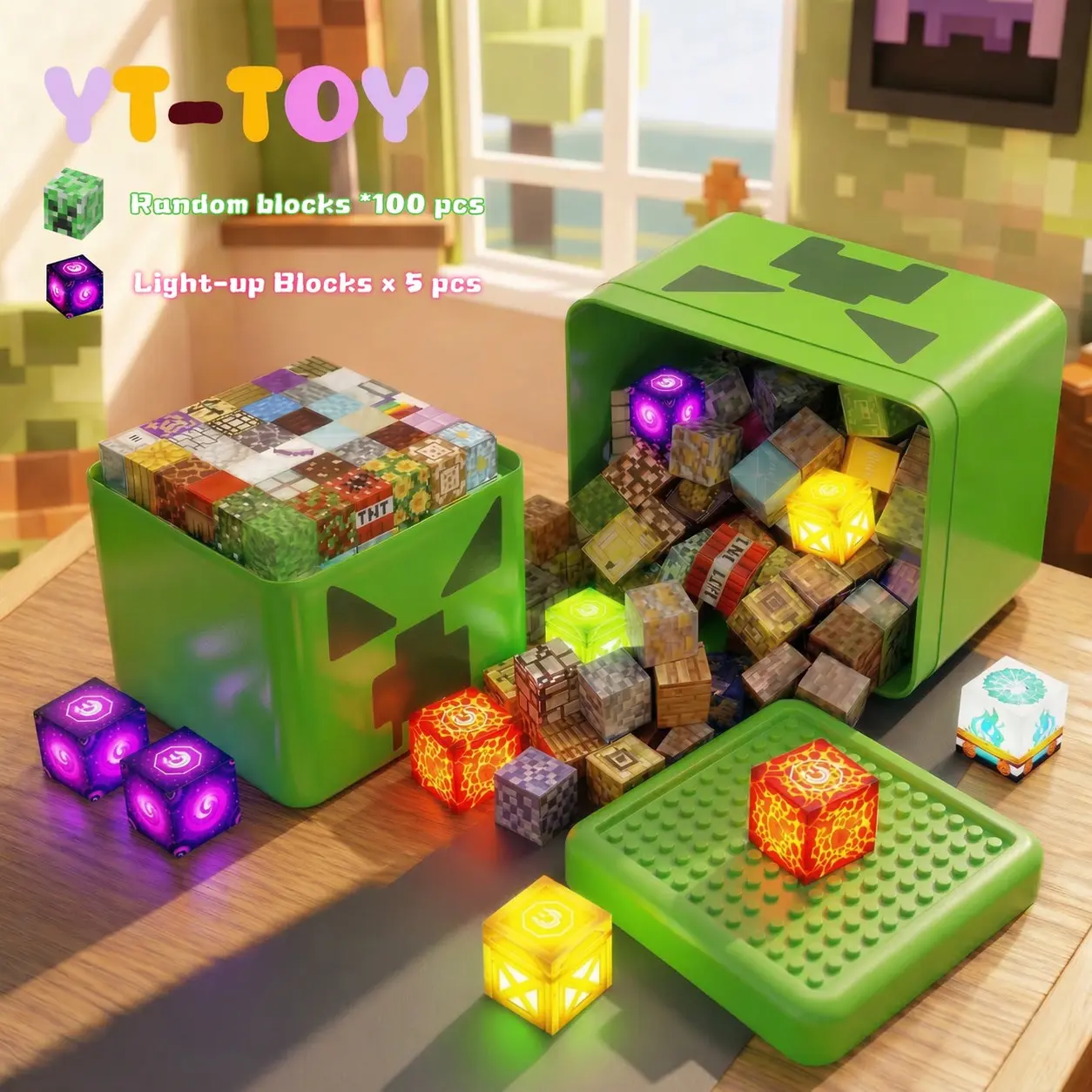 New Magnetic Blocks - 200pcs Magnets Magnetic Building Blocks Random Block Storage Box Light Up Blocks Mini Educational Toys For Boys 4-12Years Boys Girls Christmas Birthday Gift Magnetic Building Set