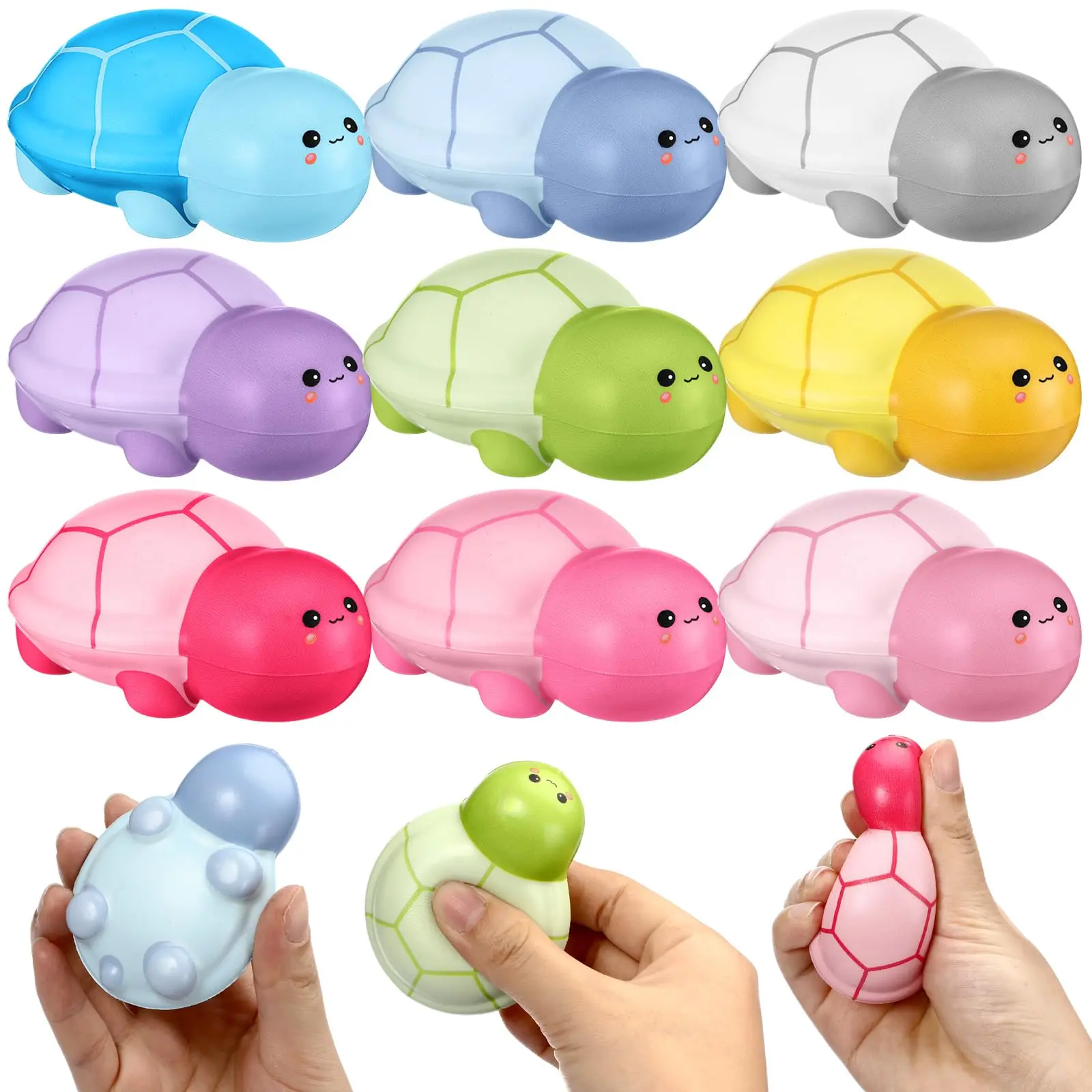 12 Pcs Cute Squishy Positive Turtle Penguin Stress Balls for Adults & Teen  Back to School  Gift for Students Teachers Stress Relief Gift for Coworkers Friends Soft Sensory Fidget  Employee Appreciation Gift School Office Supplies