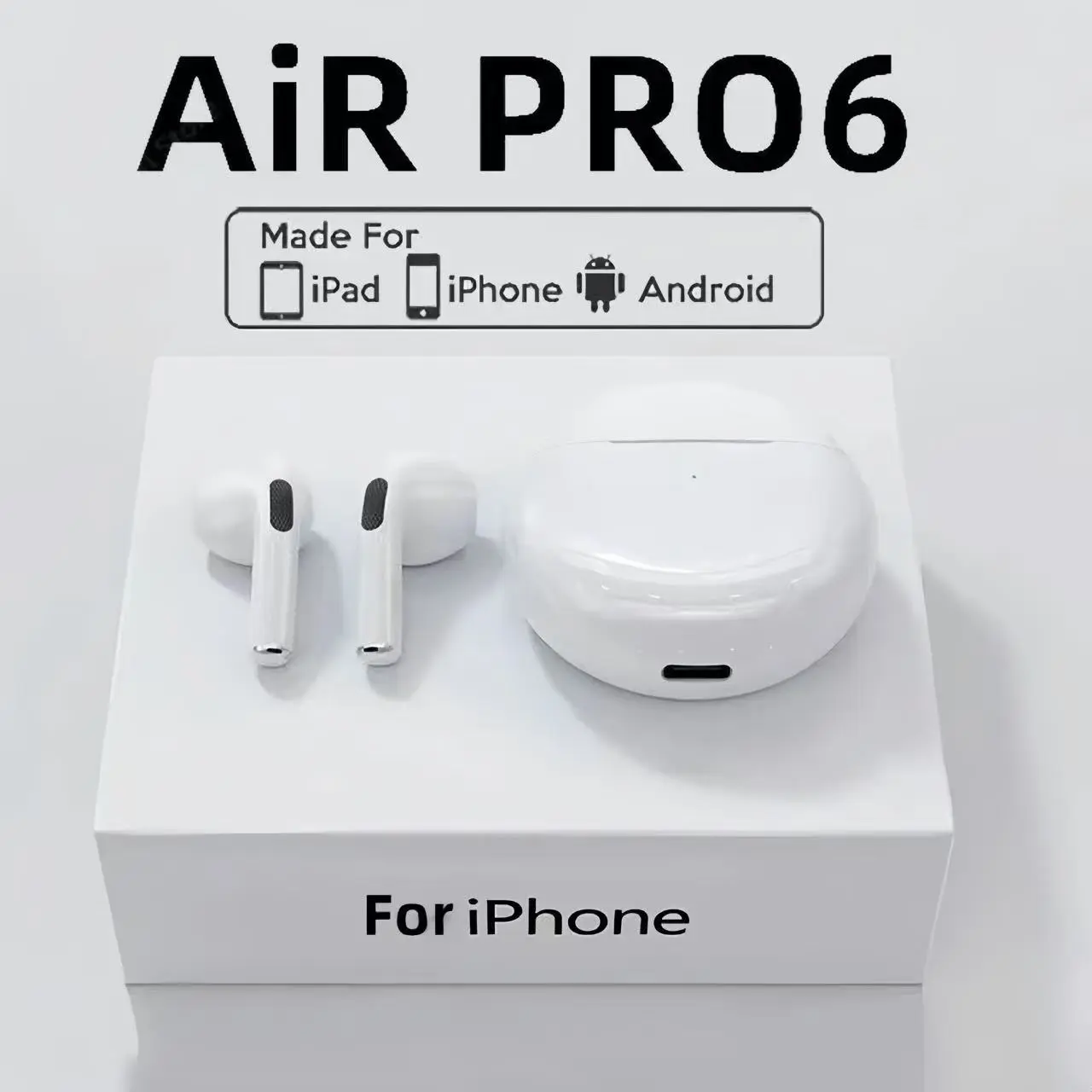 Cross-Border PRO6 Wireless Bluetooth Headset J6 Bluetooth Headset Touch True Stereo Sports Headset TWS Headphone Audio Electronic Earbud noise cancelling headphones audifonos bluetooth earbuds