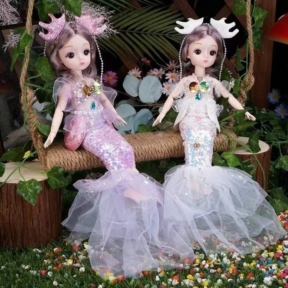 33cm Mermaid Theme Doll, Cute Dolls, Singing Dolls, Dreamy Sweet Style, Perfect Girl Toy or Birthday Gift, Singing & Storytelling Button, No Battery Included