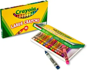 #54 - Crayola Large Crayons, Classic Colors, 16 Count