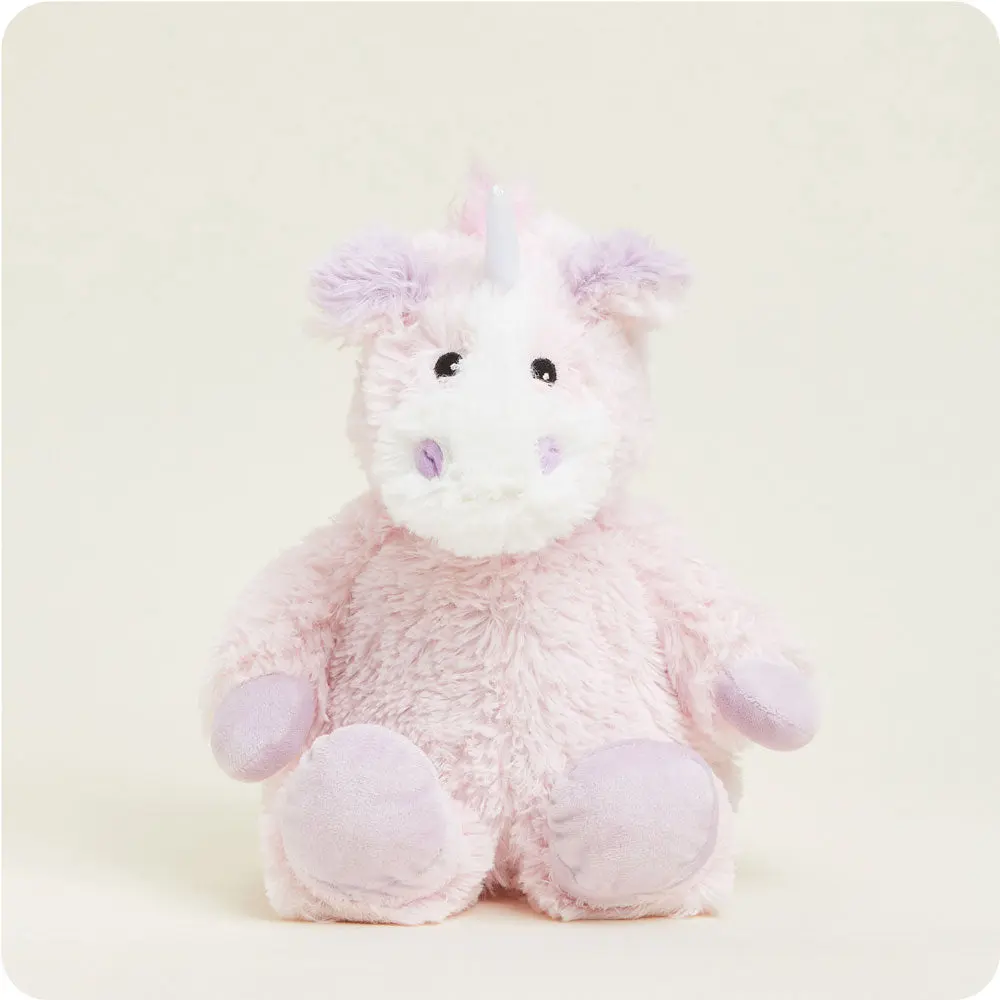 Pink Unicorn Warmies - Weighted Stuffed Animal, Heatable, Chillable