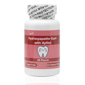 crait Hydroxyapatite Gum Remineralizing Gum with Non-Nano Hydroxyapatite and Xylitol, 70mg HA Per Piece, Sugar-Free Cinnamon Chewing Gum for Fresh Breath 30 Pieces