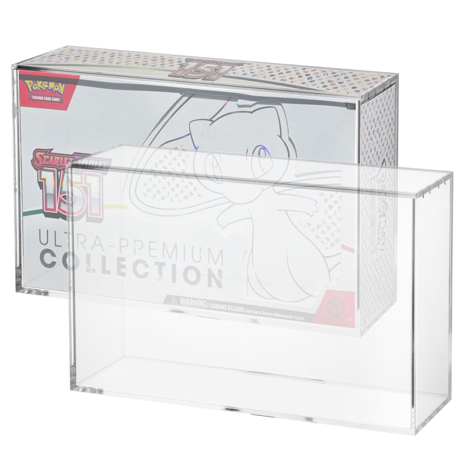Acrylic Acrylic Display Case with Sliding Lid for PKMN 151 UPC Mega Charizard ex UPC Storage Booster Box Trading Anime Graded Cards , 6MM Thick Magnetic Lid Protector Holder Stackable Acrylic Acrylic Display Case with Sliding Lid for PKMN 151 UPC Mega Charizard ex UPC Storage Booster Box Trading Anime Graded Cards , 6MM Thick Magnetic Lid Protector Holder Stackable