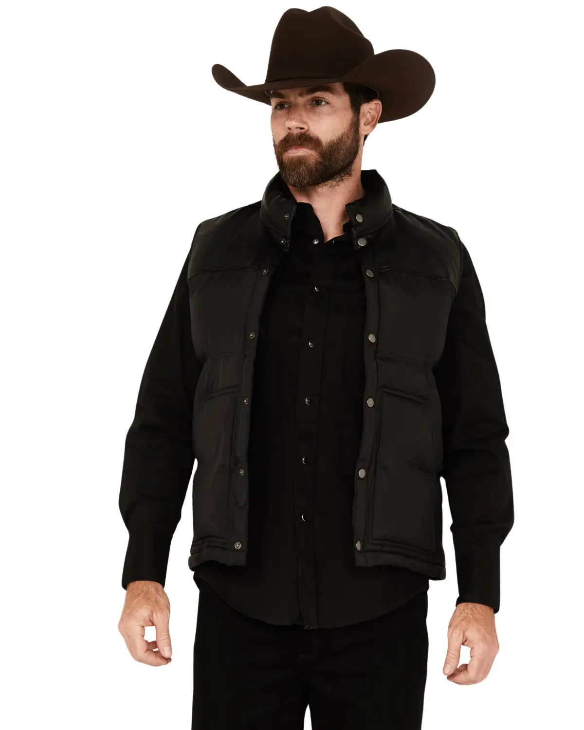 Moonshine Spirit Men's Spirit&Reg; Men'S Snap Puffer Vest - Msho23v10-Blk