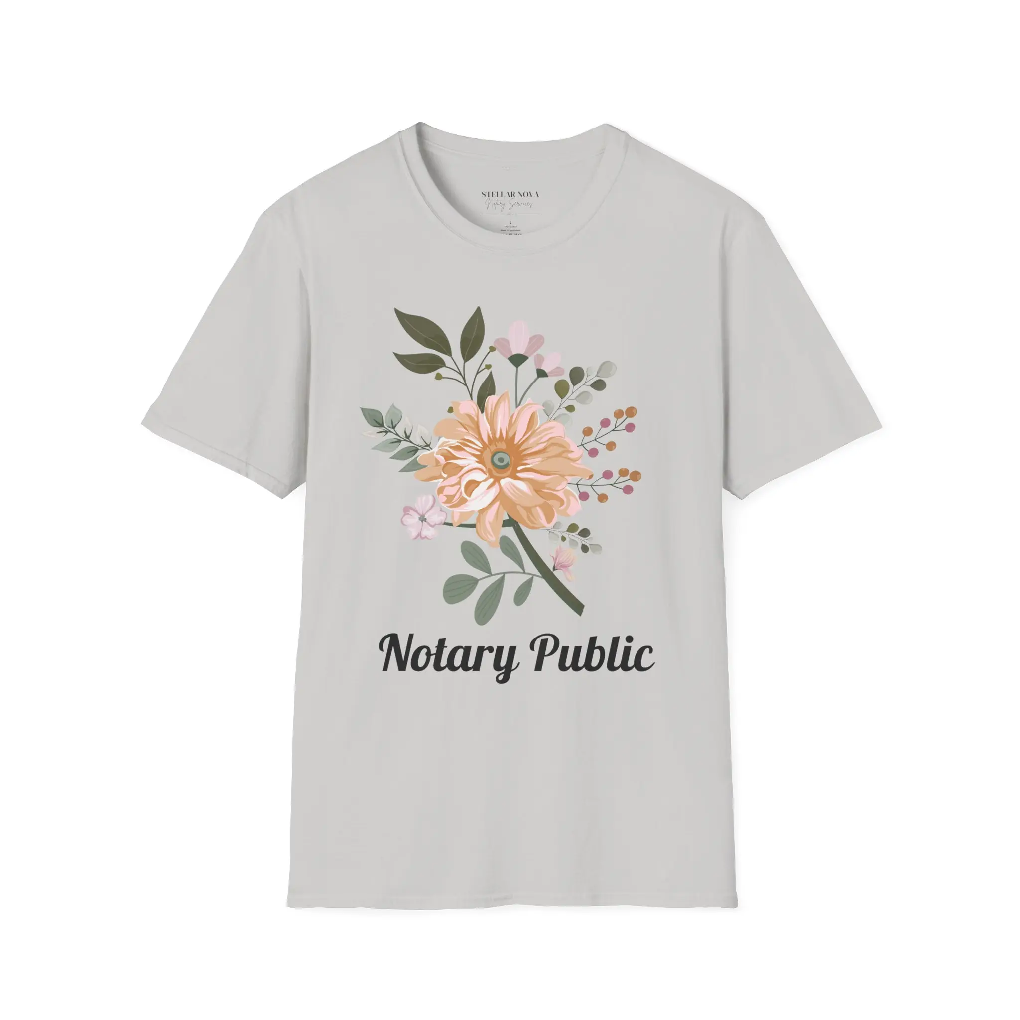 Floral Notary Public T-Shirt