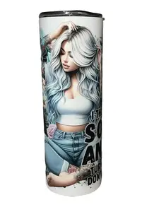 I Thought I Had Social Anxiety - 20oz oz 20 oz. 20oz. - Skinny Straight Sublimation Tumbler - Amy's Tumbler Junkies - Your Favorite Tumbler Shop!