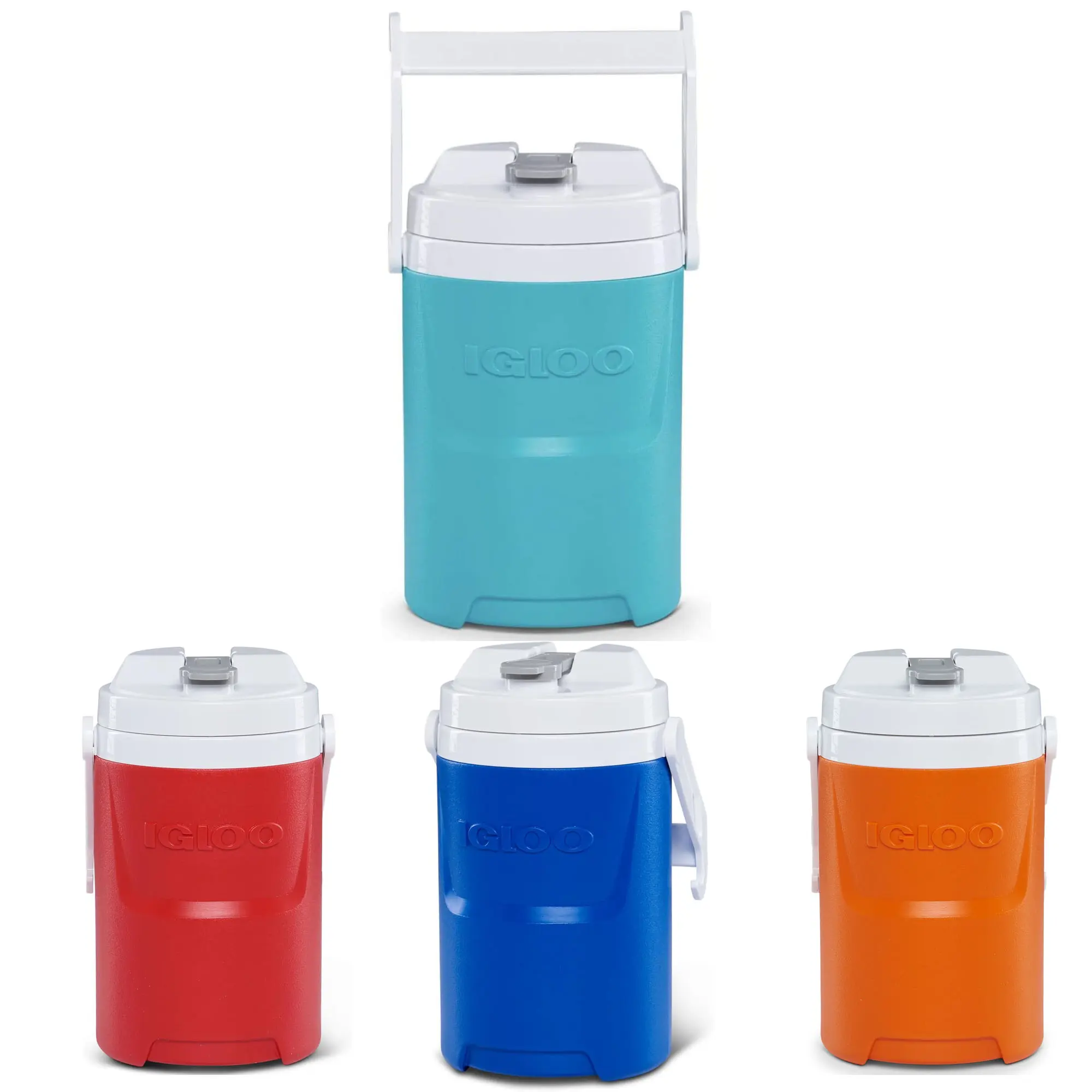 IGLOO Latitude Insulated Beverage Water Bottle - Half Gallon, Single Unit, Chain Links Integrated Hooks, Kitchen Drinkware Essential