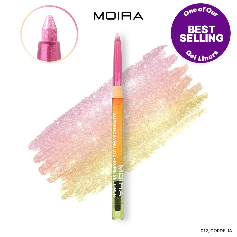 MOIRA | Supernova Multichrome Gel Eyeliner (012, Cordelia) | Smooth Glide Gel Formula with Built-In Sharpener, Water & Smudge-Proof up to 12HR