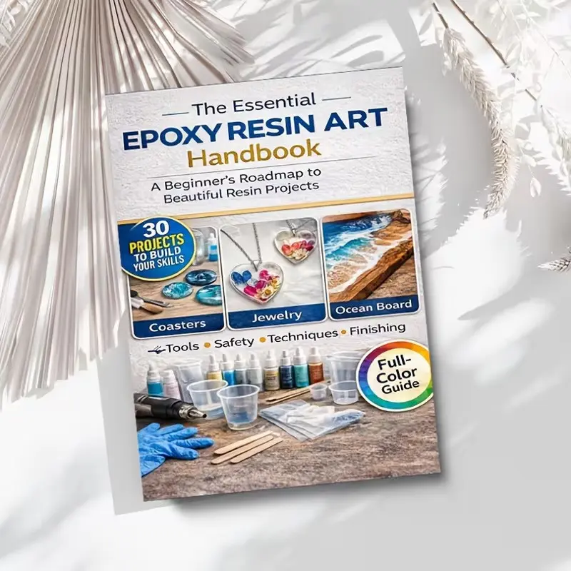 Epoxy Resin Art Essential Guide, Complete Full-Color Tutorial for Beginners, Learn Epoxy Resin Creation, Perfect for New Artists