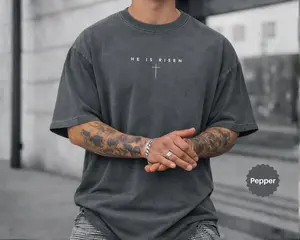 Comfort Colors He Is Risen Shirt, Christian Easter Tee for Men and Women