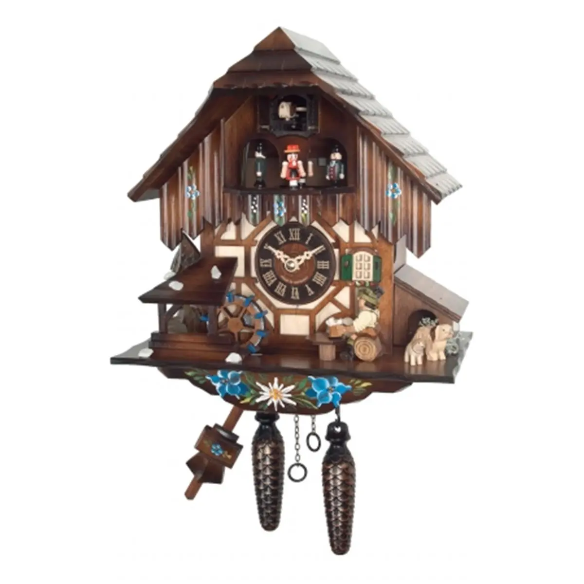 212 MAIN Engstler Wood Weight-driven Decorative Clock - Full Size, Music-playing Hangable Large Dial Speciality Clock, Home Supply, Decoration Items, Room Decor
