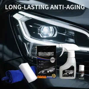 Automotive Headlamp Restoration Fluid,Oxidized and Yellowed Automotive Headlamps Blurring Enhanced Crystallization Coating Refurbisher,Brings Headlights Back to Like New Condition