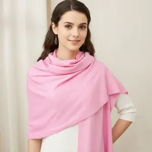 Sweet Pink Cashmere Blend Versatile Wrap Shawl Scarf